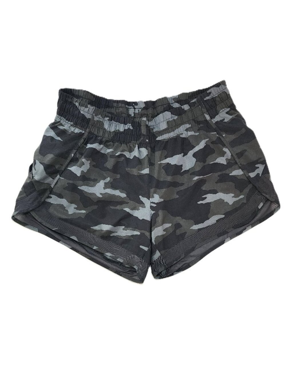 Athleta Camo Printed Mesh Race Run Shorts Size Small